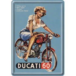 Placa metalica - Ducati 60 - 10x14 cm